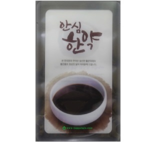 [한양]안심한약  100장 단위 /한약파우치/스탠딩파우치 2P/비닐포장지 100×170mm